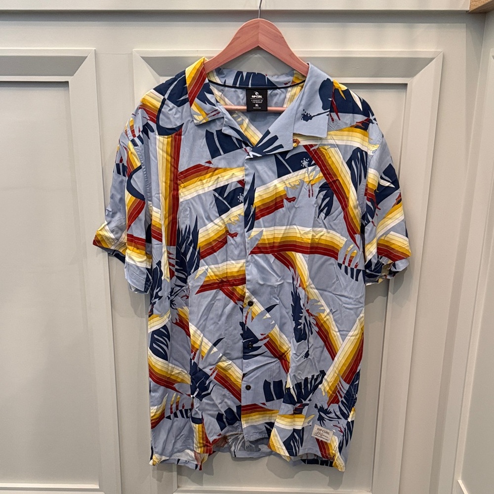 Rip Curl Blue and Yellow Casual Shirt